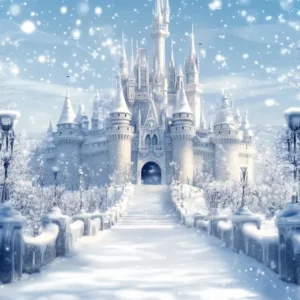 Toile de fond Hiver Château Givré Éclat Fantastique CSH58-225