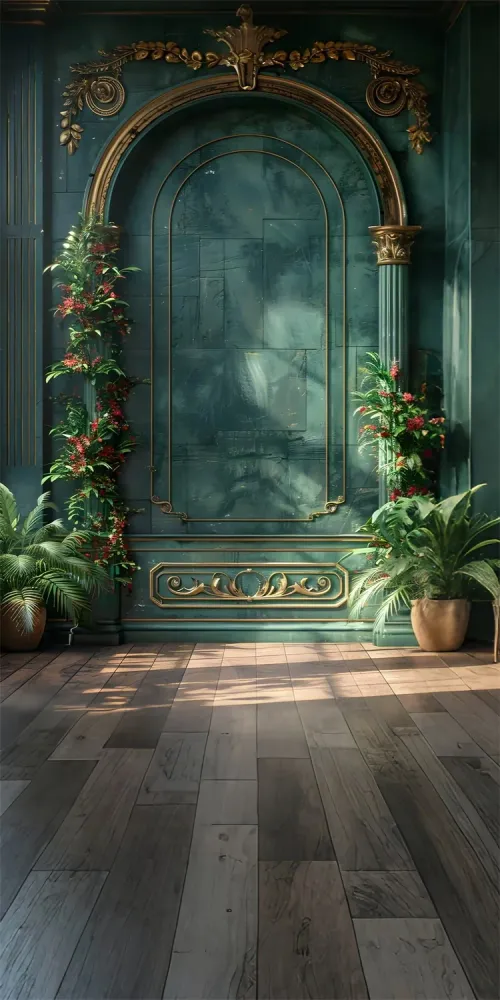 Toile de fond Sweep Fête des Mères Élégance Gothique Arche Florale LXX2-280