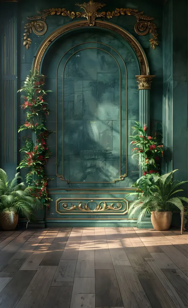Toile de fond Sweep Fête des Mères Élégance Gothique Arche Florale LXX2-280