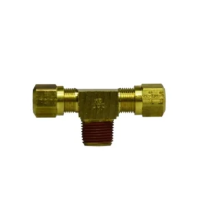 1/2" Tube OD x 3/8" Tube OD x 3/8" MNPTF Polyamide Air Brake X Mip Branch Tee Brass Fittings 38134