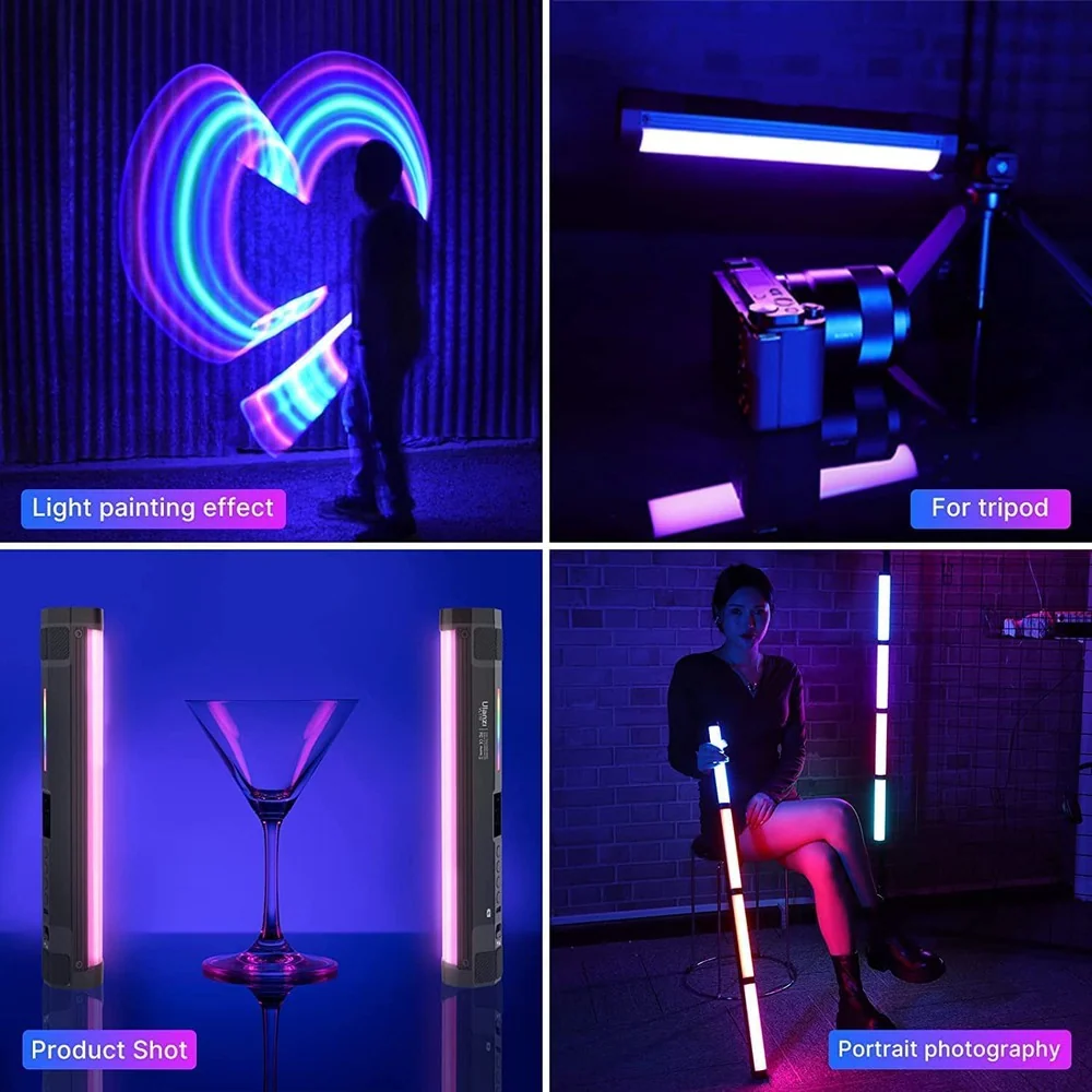 Ulanzi VL110RGB - Tube vidéo multicolore, sans fil et à autonomie renouvelable