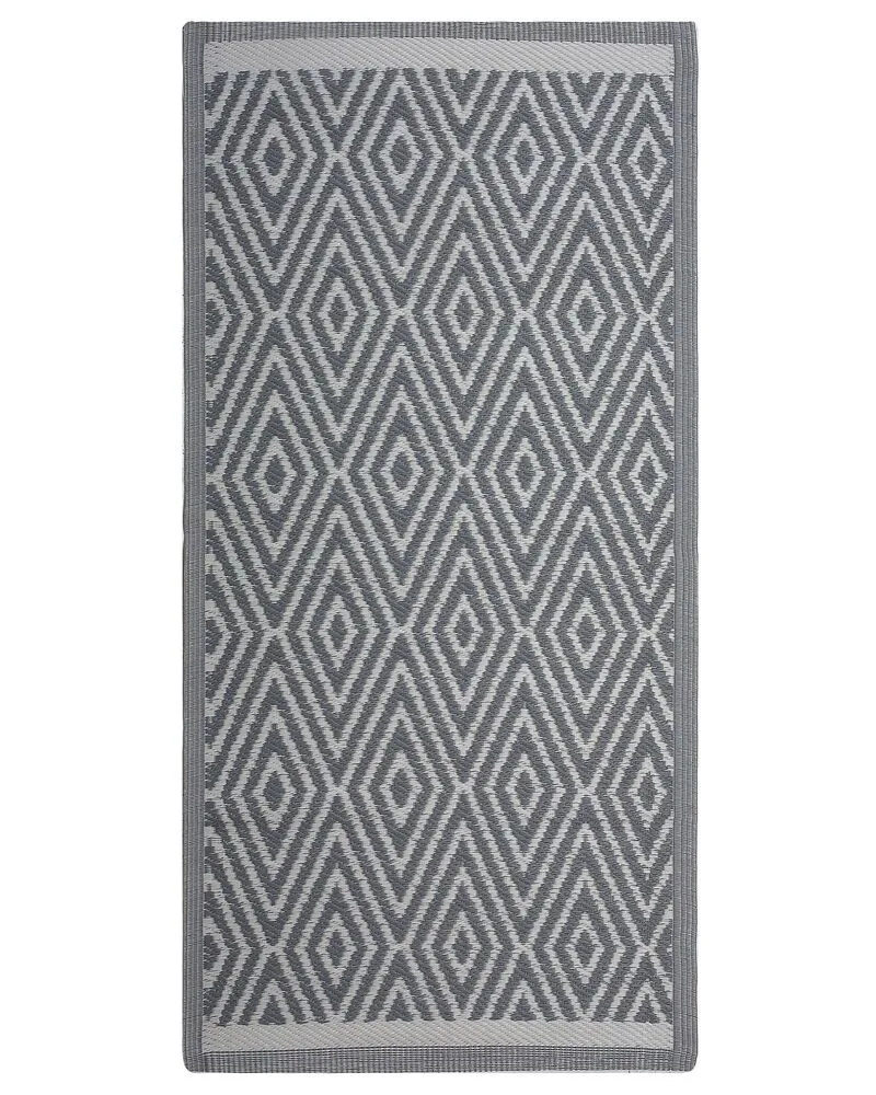 Vloerkleed polypropyleen lichtgrijs 90 x 150 cm SIKAR