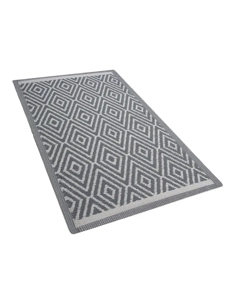 Vloerkleed polypropyleen lichtgrijs 90 x 150 cm SIKAR