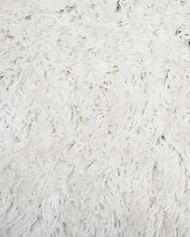 Vloerkleed tissu synthétique wit 80 x 150 cm CIDE