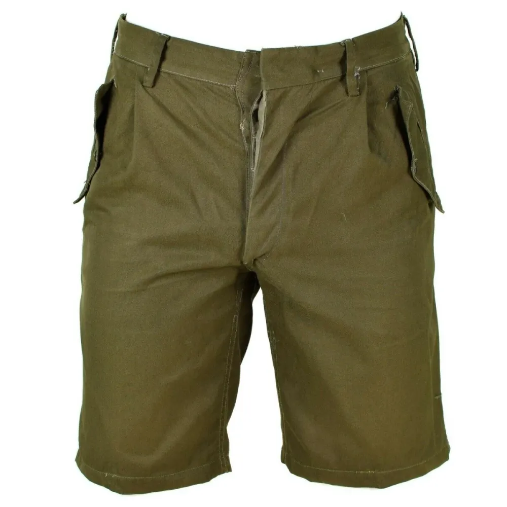 Véritable short de l'armée italienne Kaki Chino Bermuda de campagne militaire rétro BDU