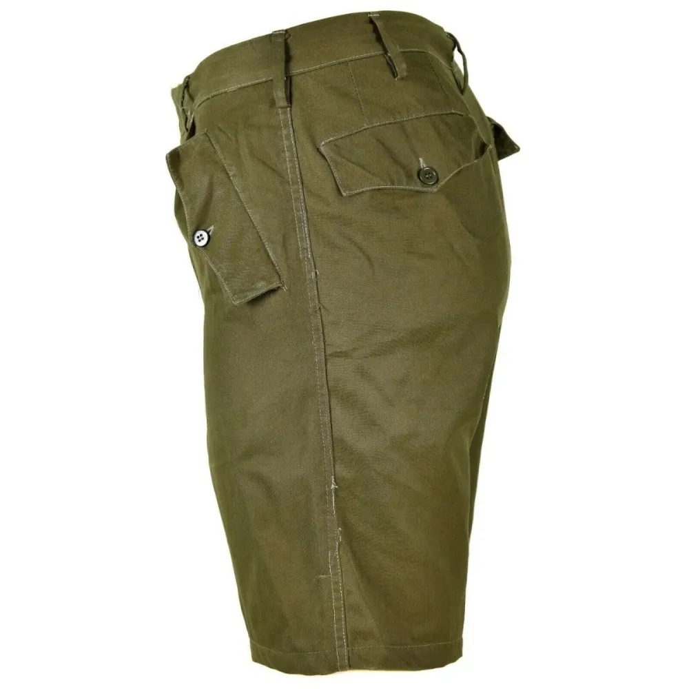 Véritable short de l'armée italienne Kaki Chino Bermuda de campagne militaire rétro BDU