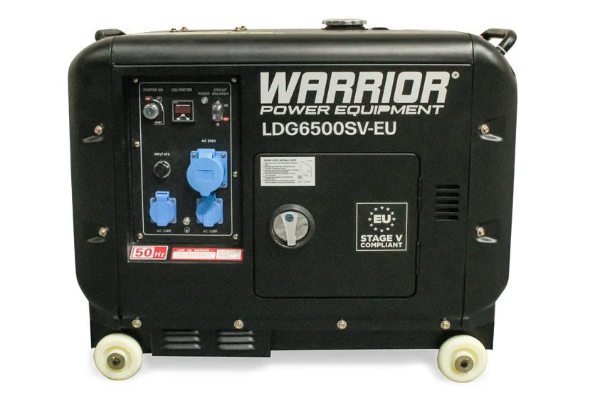 Warrior 5500W Discret Diesel Generator 1-phase ATS