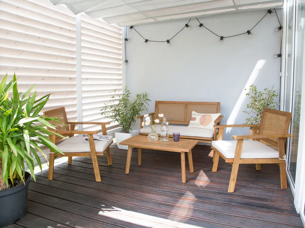 Zitgroep ARENELLA FSC® gecertificeerd acaciahout Lichtbeige