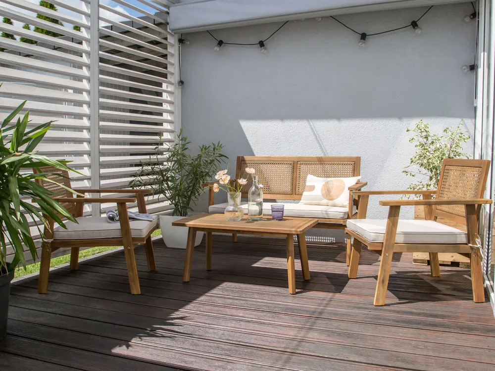 Zitgroep ARENELLA FSC® gecertificeerd acaciahout Lichtbeige
