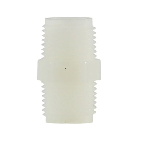 1-1/4" White Nylon Hex Nipple Pipe Plastic Fittings 28617W