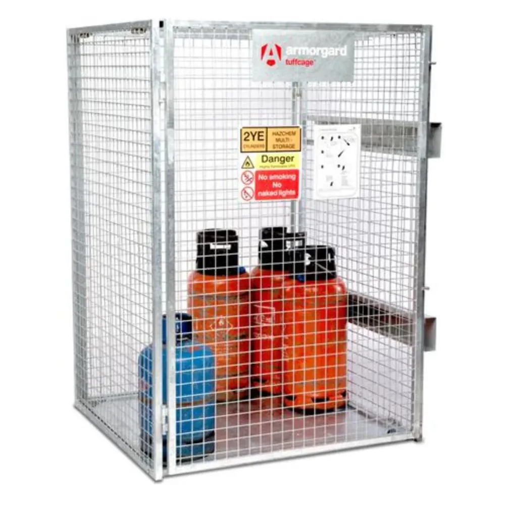 Armorgard TC1.2 Collapsible Gas Cage 1305mm x 1240mm x 1795mm Professionnel Secure Storage Gas Cylinders