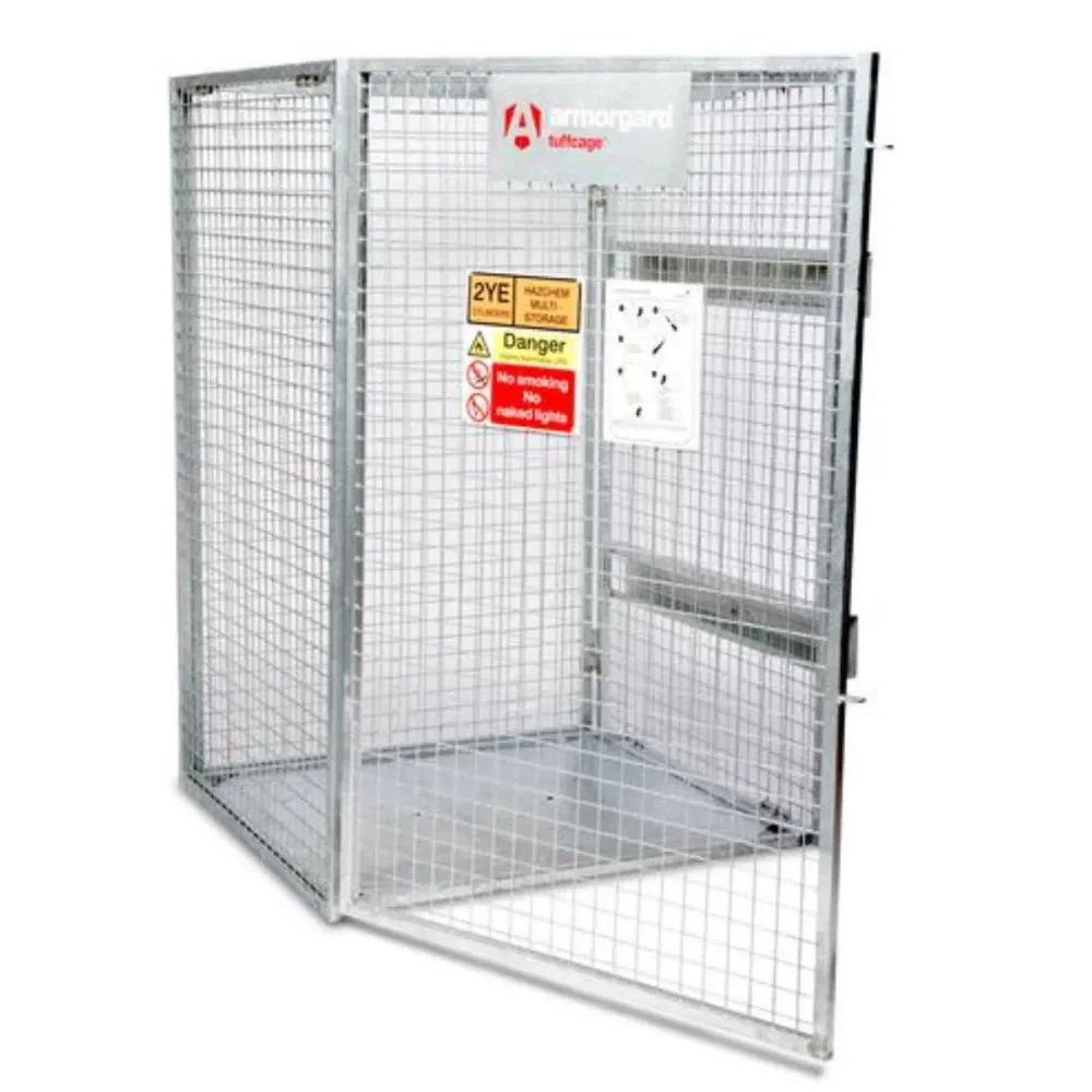 Armorgard TC1.2 Collapsible Gas Cage 1305mm x 1240mm x 1795mm Professionnel Secure Storage Gas Cylinders