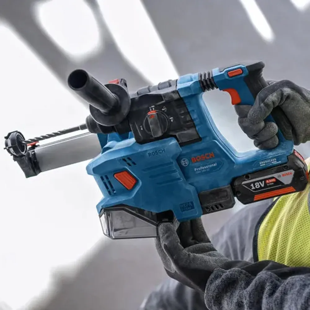 Bosch GBH 18V-22 18V Brushless SDS-Plus Rotary Hammer Drill 1 x 5.0Ah Battery, Charger & Case