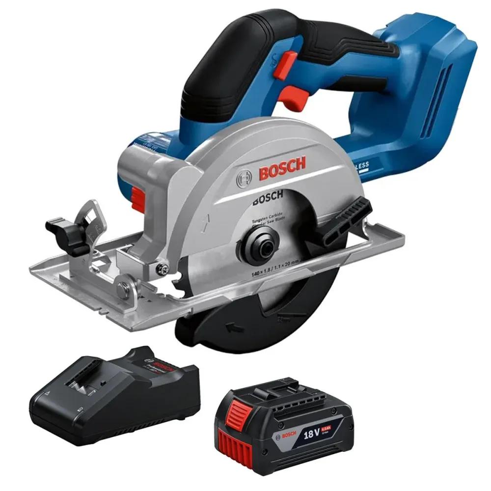 Bosch GKS 18V-51 18V Brushless 140mm Circular Saw 1 x 4.0Ah Battery & Charger