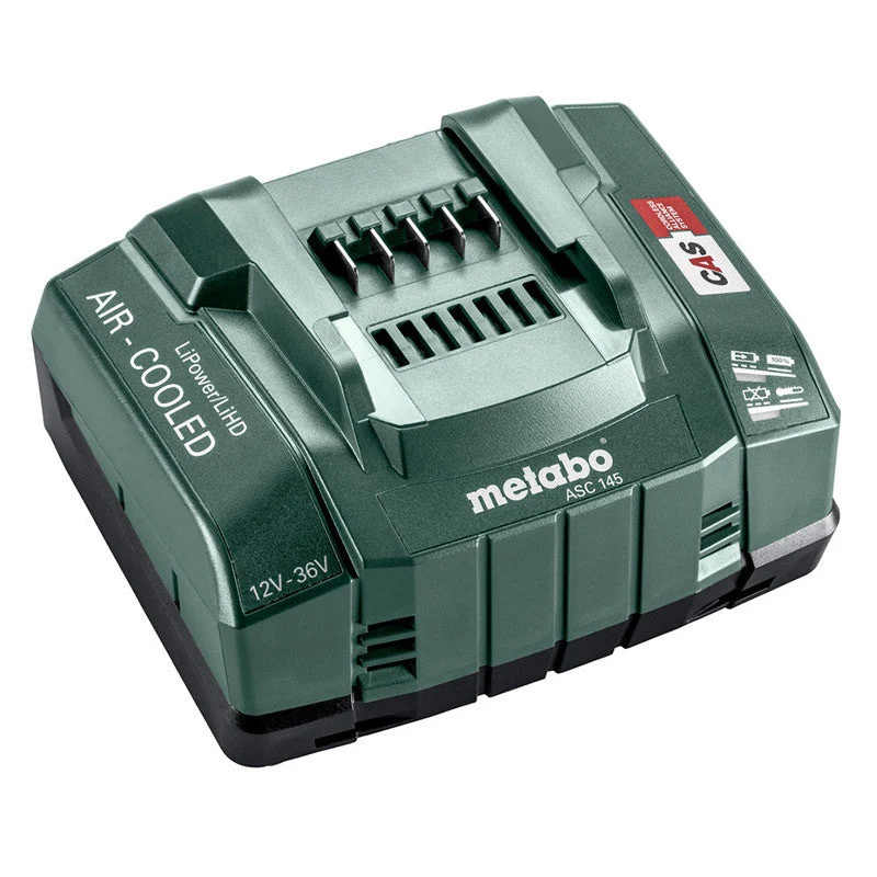 Chargeur foudroyant METABO ASC 145 12-36 V Air cooled avec système antivol
