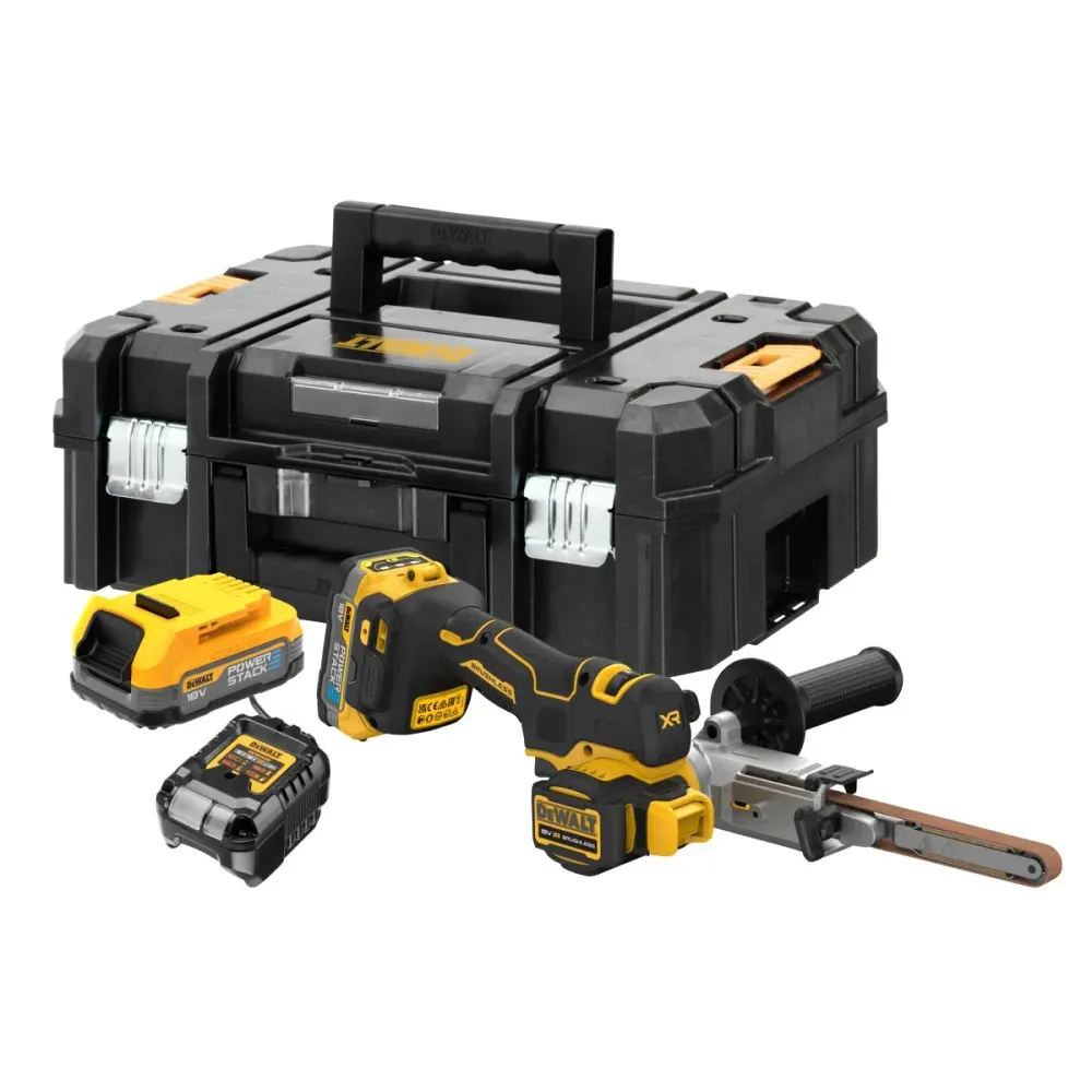 DeWalt DCM200E2T 18V Autonome Brushless Band File 2 x 1.7Ah POWERSTACK Batteries Charger & Case