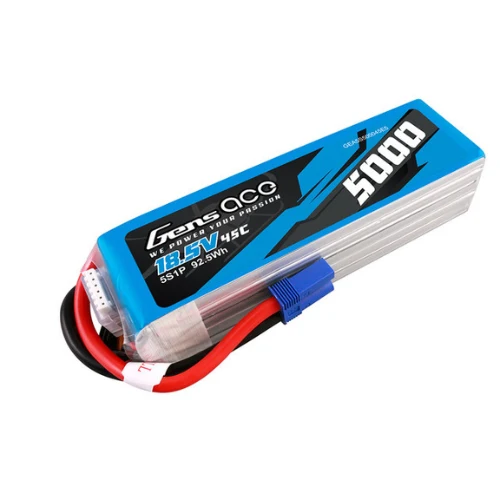 Gens Ace 5000mAh 5S1P 18.5V Lipo Battery Pack EC5 Plug GEA5S500045E5