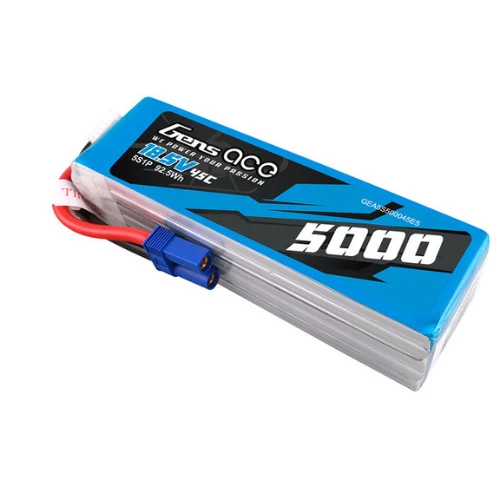 Gens Ace 5000mAh 5S1P 18.5V Lipo Battery Pack EC5 Plug GEA5S500045E5