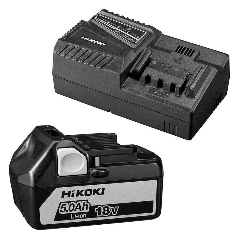 Haute Performance Pack HIKOKI UC18YFSLWAZ Batterie Li-Ion 18V 5,0 Ah + Chargeur