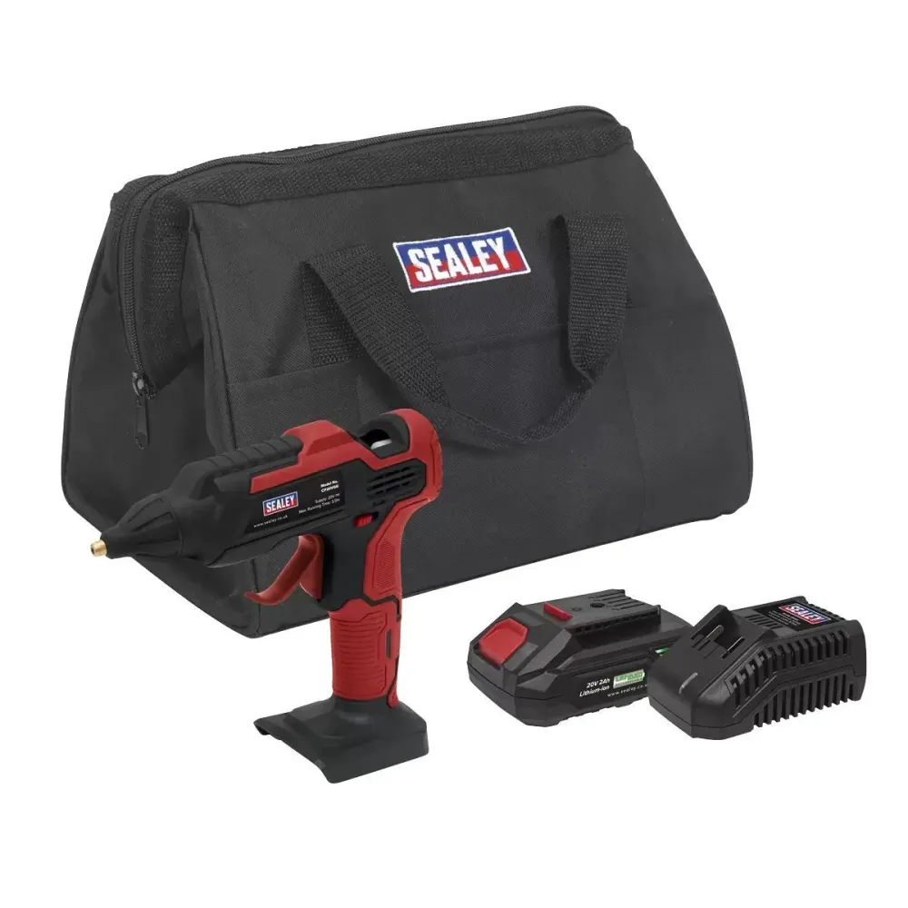 Haute Performance Sealey CP20VGGKIT1 20V Glue Gun Kit Battery & Charger