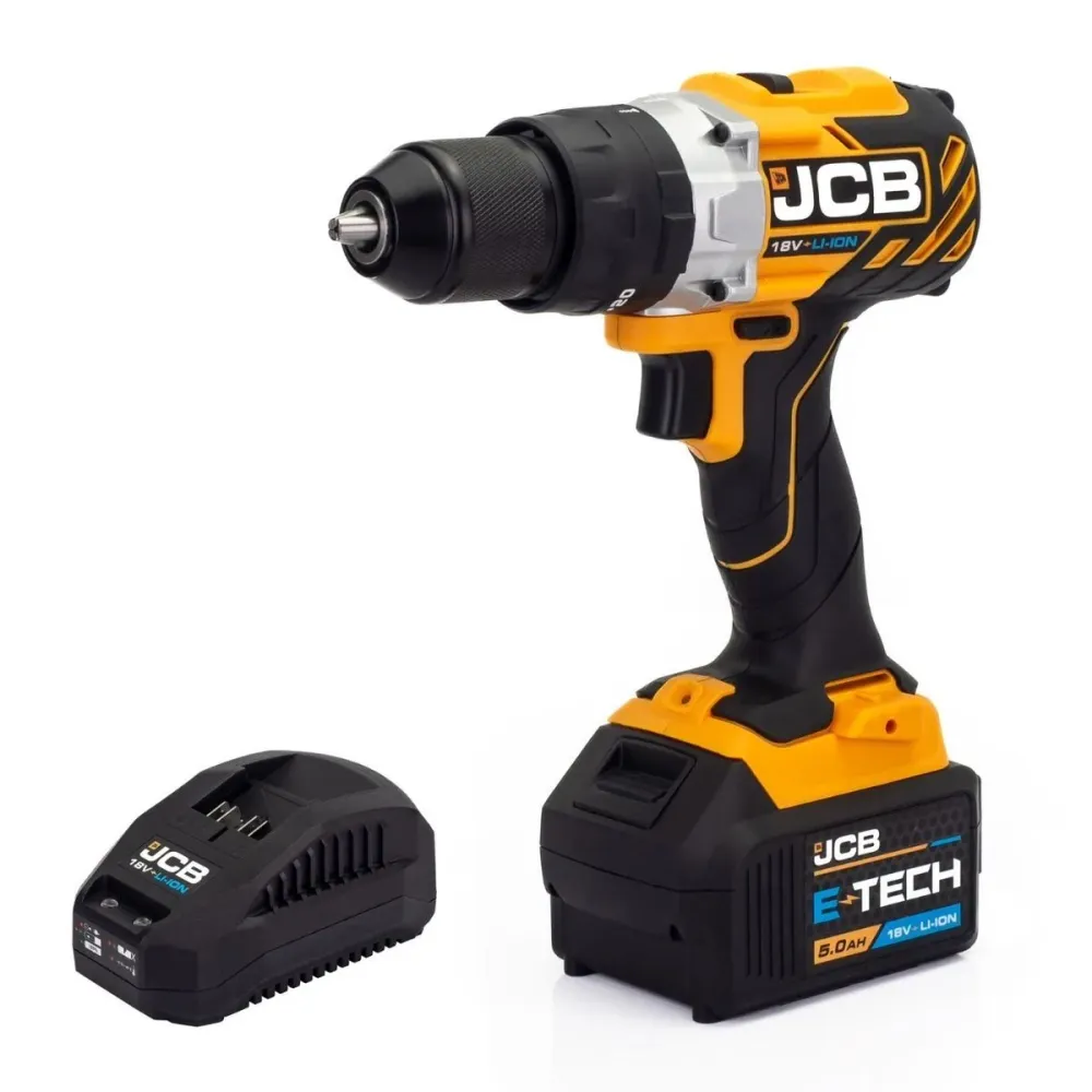 JCB 18BLCD-5X-B 18V Brushless Variable Speed Combi Drill 1 x 5.0ah battery and 2.4A charger