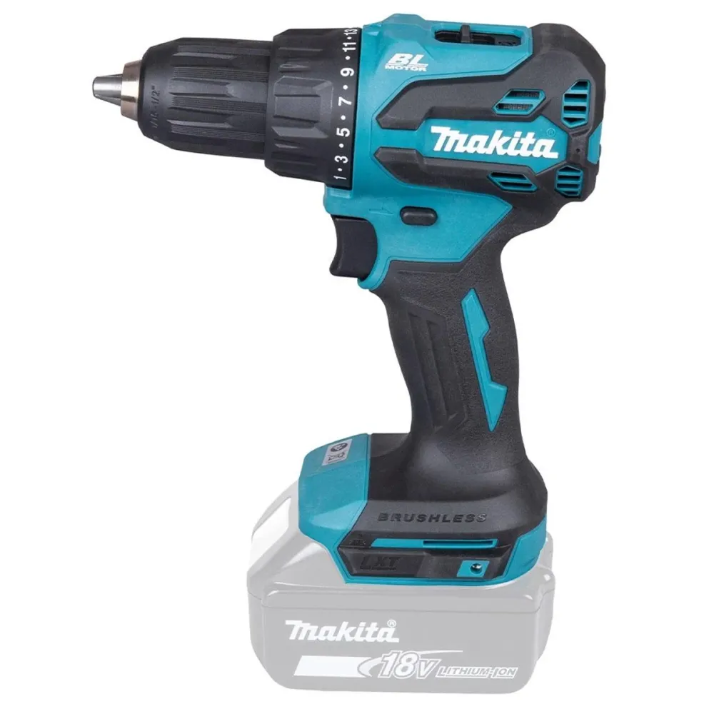 Makita DHP490Z, perceuse combinée sans balais 18 V LXT Li-Ion avec 1 batterie de 9,0 Ah et 1 chargeur