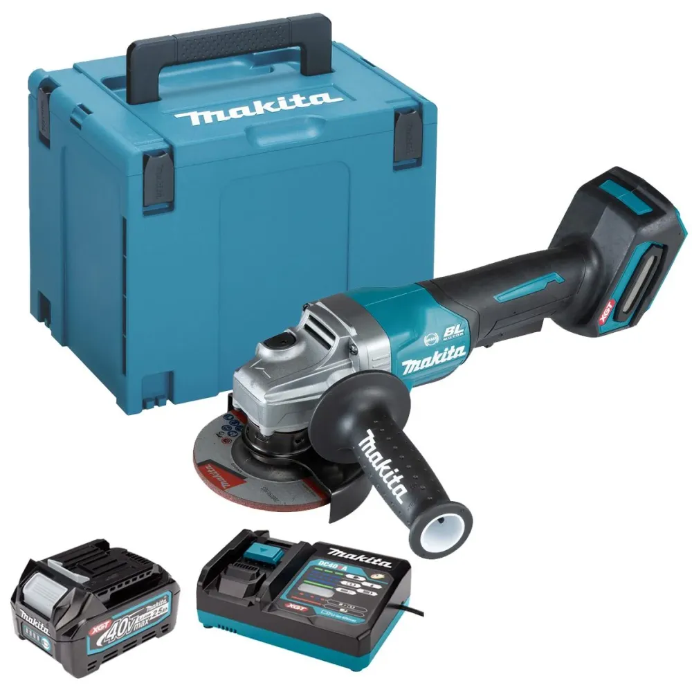 Makita GA012GZ01 40V Max XGT 115mm Brushless Angle Grinder 2.5Ah Battery & Charger