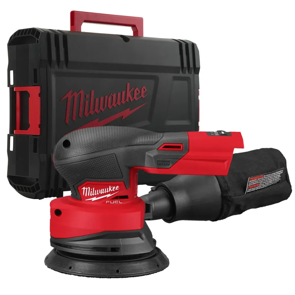 Milwaukee M18FROS125-0X 18V M18 Brushless Random Orbital Sander 1 x 8.0Ah Battery Charger & Case