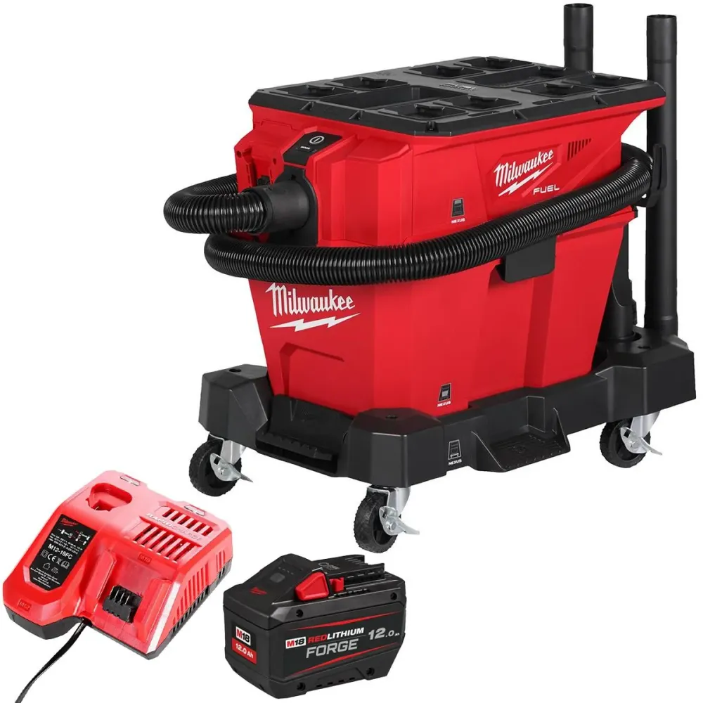 Milwaukee M18FVC23L-0 18V Brushless Wet & Dry Vacuum Cleaner 1 x 12.0Ah Battery & Charger