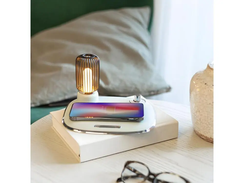 Protège-mains Lampe de chevet avec chargeur à induction MODERNA