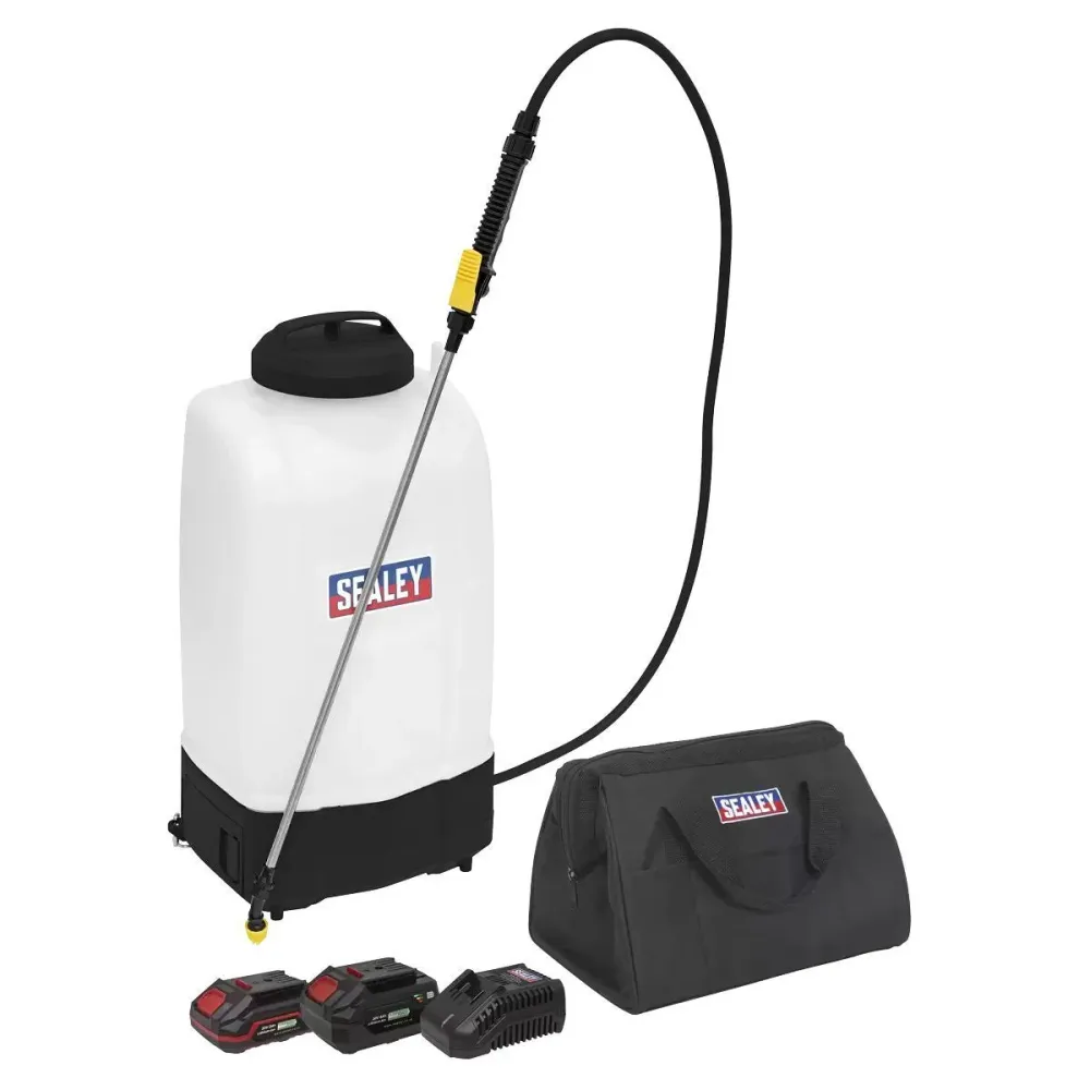 Sealey CP20VGBSKIT 20V Garden Backpack Sprayer 15L 2 Batteries & Charger