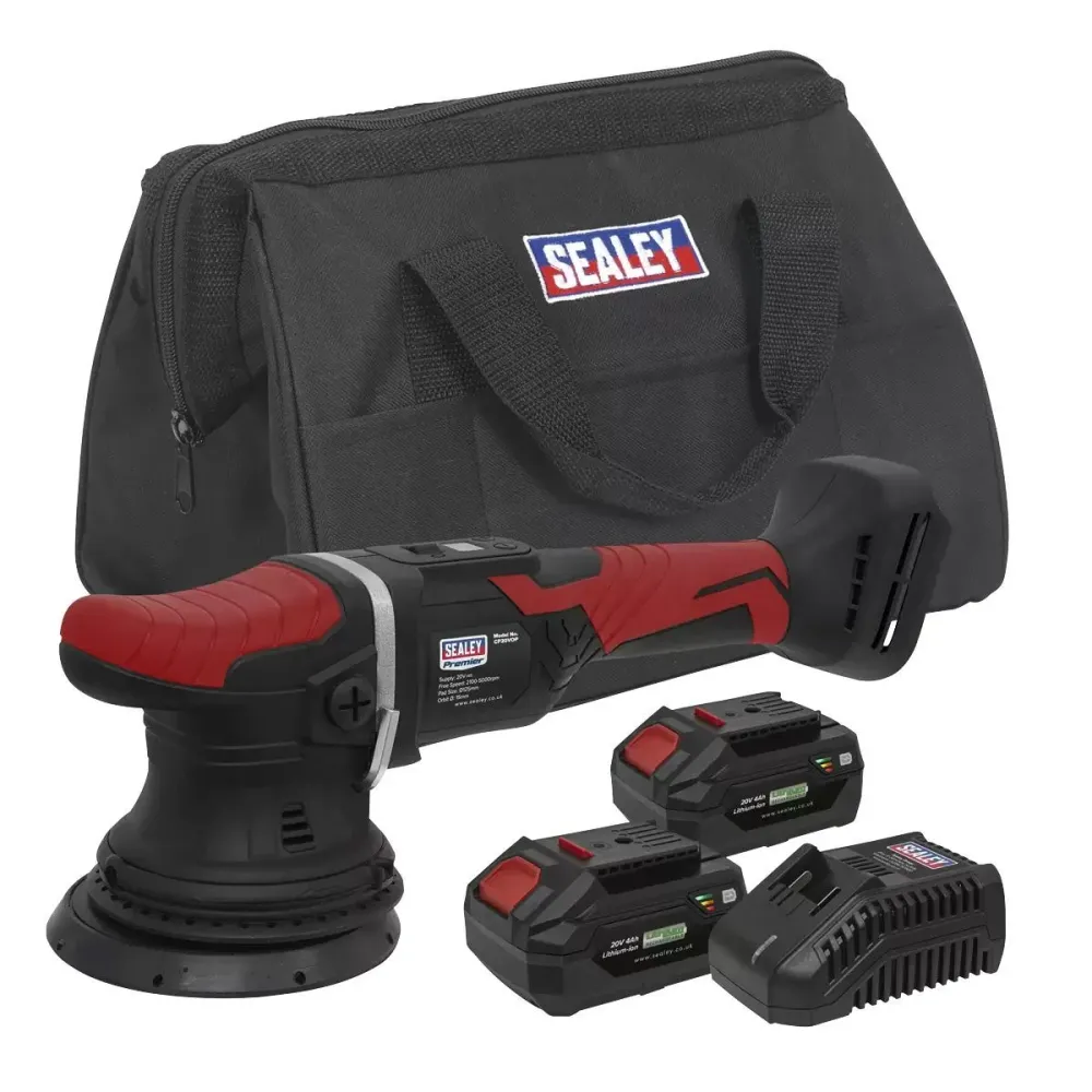 Sealey CP20VOPKIT2 20V Orbital Polisher 125mm Kit 2 Batteries & Charger