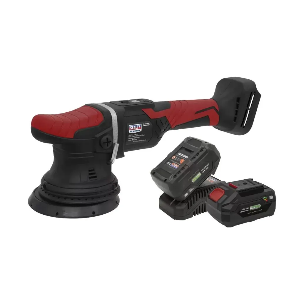 Sealey CP20VOPKIT2 20V Orbital Polisher 125mm Kit 2 Batteries & Charger