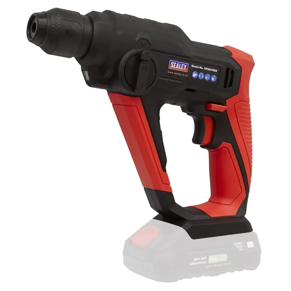 Sealey CP20VSDSKIT 20V SDS Plus Rotary Hammer Drill Kit 2 x Batteries & Charger