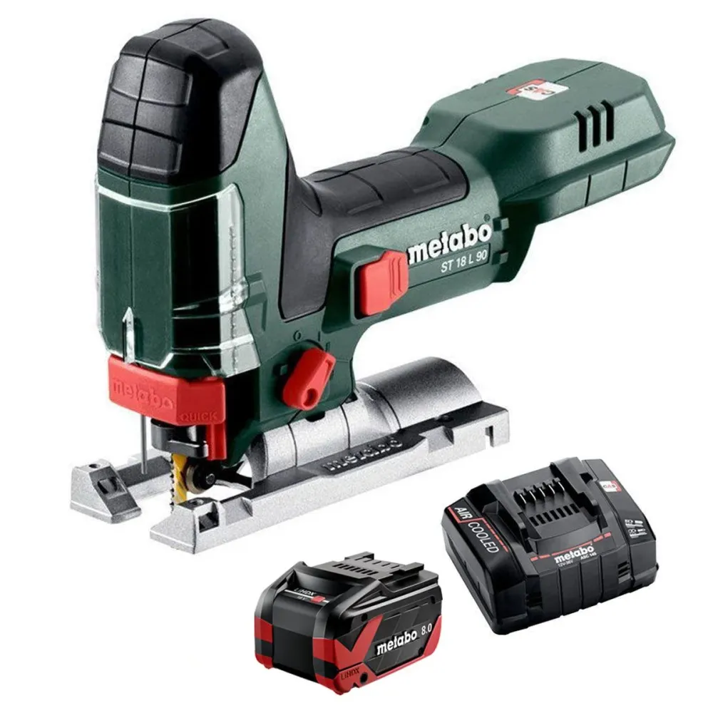 Support GPS moto Metabo ST 18 L 90 18V Body Grip Jigsaw 1 x 8.0Ah Battery & Charger