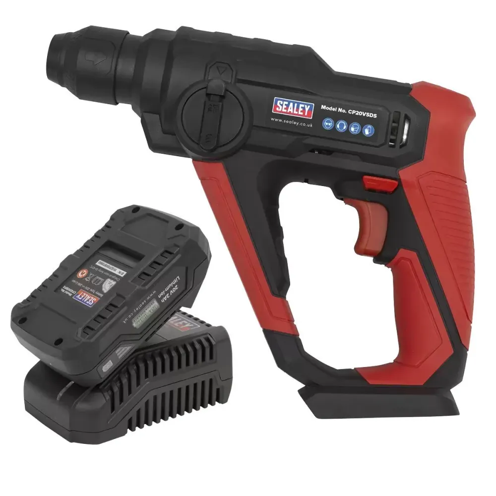 Support GPS moto Sealey CP20VSDSKIT1 20V Rotary Hammer Drill Kit Battery & Charger