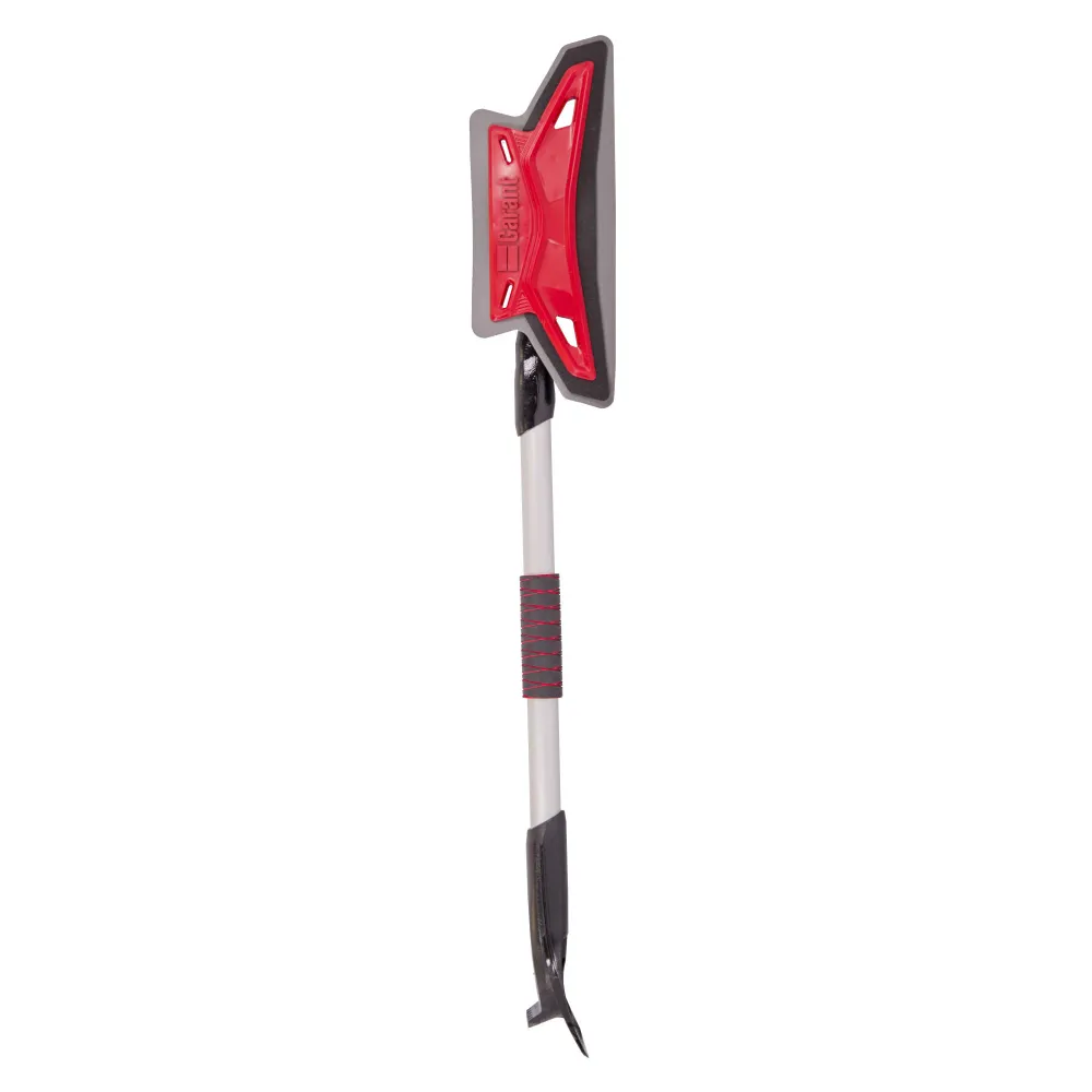 Balai à neige anti-égratignures de 5'' avec manche télescopique, 38,5'' à 52'' en noir mat
