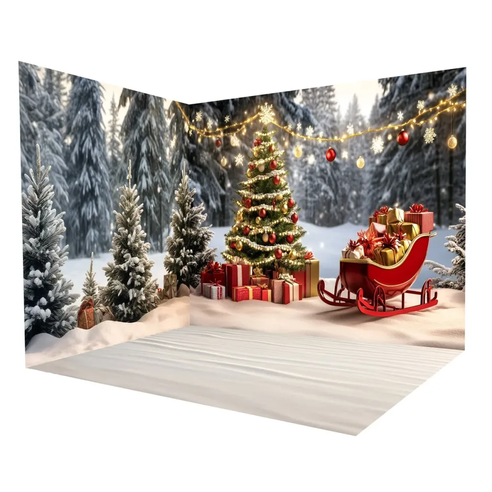 Certifié CE Ensemble de Salle Noël Traîneau êt Enneigée MRR8-290