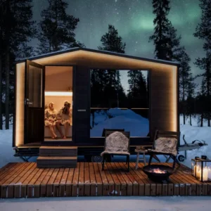 Mobile sauna Lapelland Wagon M (type ) 5 people changing room