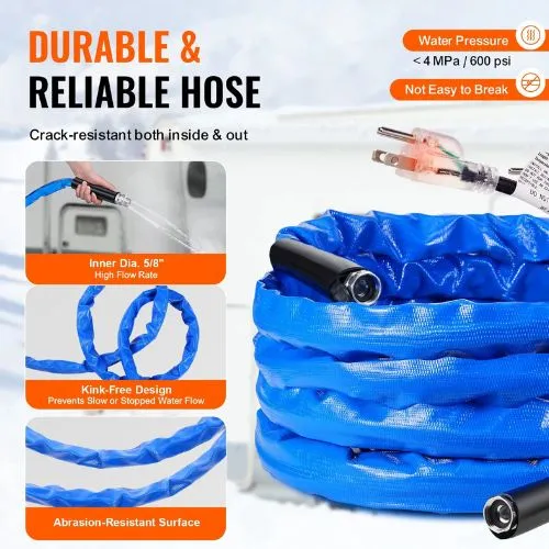 Porte-bagages scooter 15FT Heated RV Water Hose-Antifreeze Protection to -45°F, Drinking Water Sécurisé