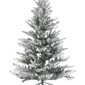 Snowy Christmas Tree 180 cm Blanc pur BRISCO