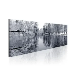 Tableau paysage: hiver : Taille - 135 x 45 cm