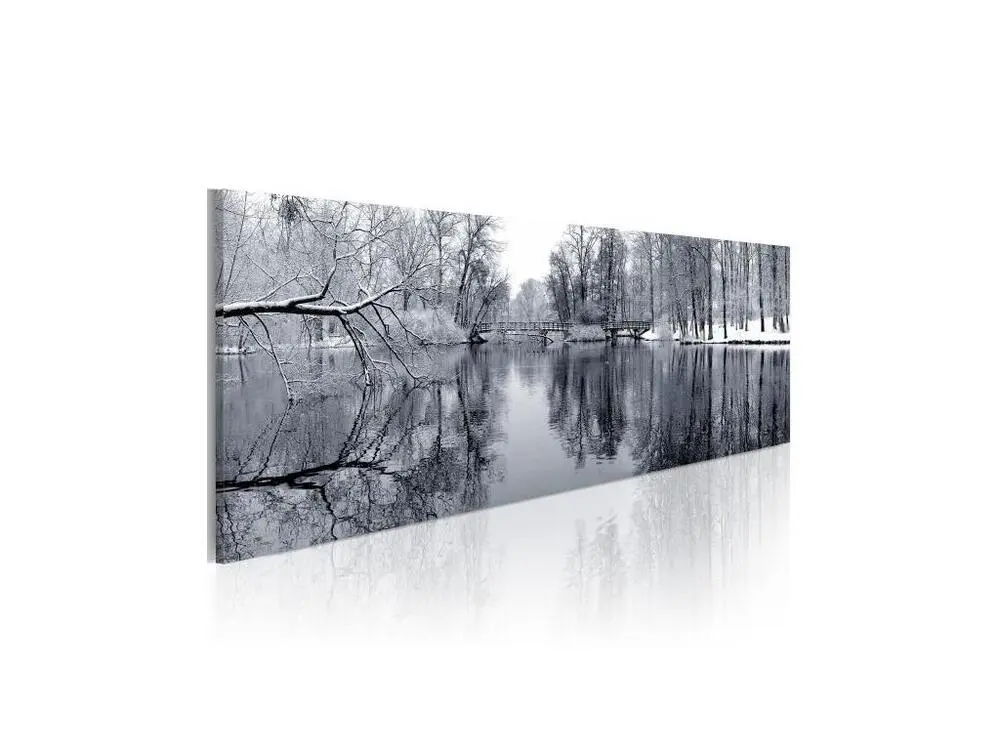 Tableau paysage: hiver : Taille - 135 x 45 cm