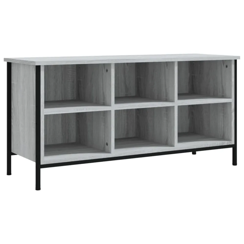 Armoire à chaussures range chaussures rangement meuble entrée couloir salon sonoma 100 x 35 x 50 cm bois d'ingénierie gris...