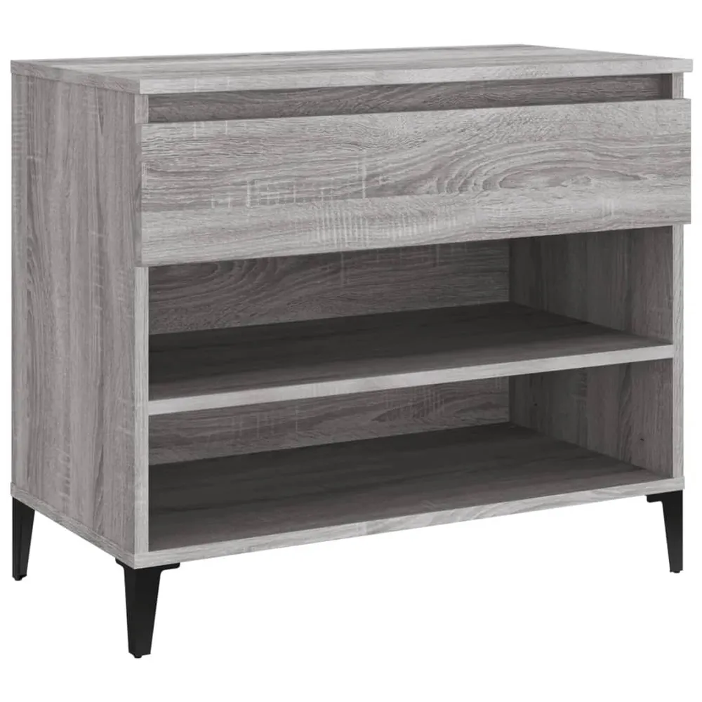 Armoire à chaussures range chaussures rangement meuble entrée couloir salon sonoma 70 x 36 x 60 cm bois d'ingénierie gris...