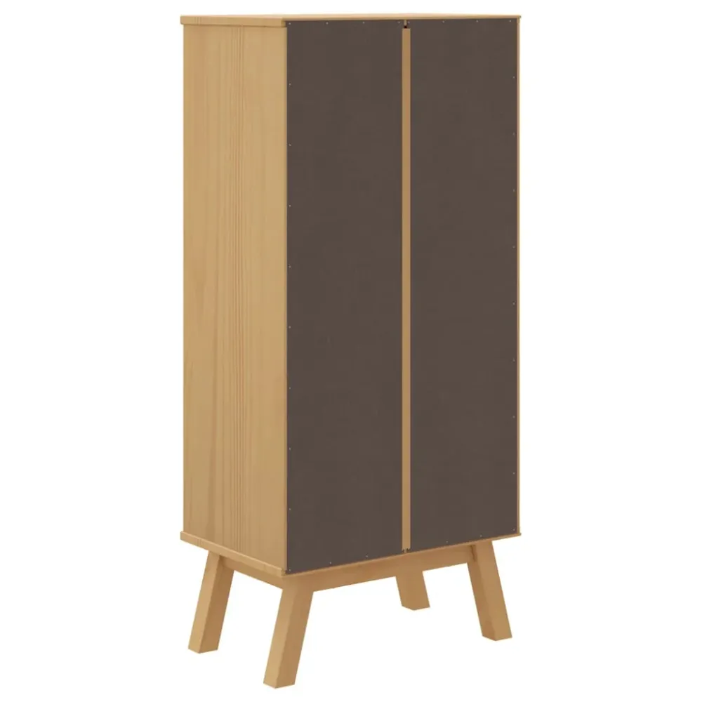 Armoire à chaussures range chaussures rangement meuble entrée couloir salon et bois massif de pin gris 02_0022032 pour Qua...