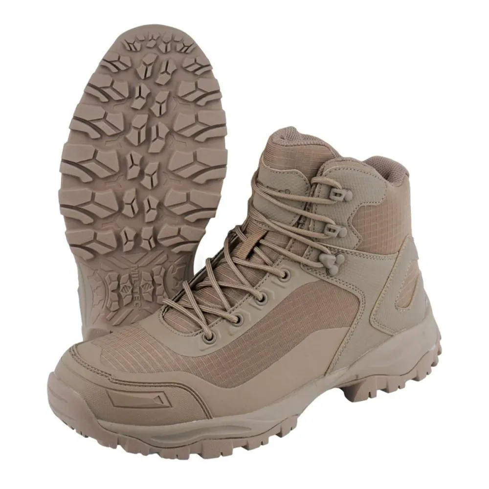 Bottes de randonnée actives MIL-TEC, chaussures tactiques légères, durables et antidérapantes pour coyote en Polyester ren...