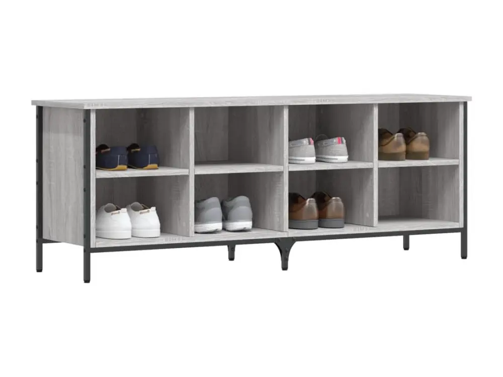 Certifié CE Armoire à chaussures sonoma gris 131x35x50 bois d'ingénierie
