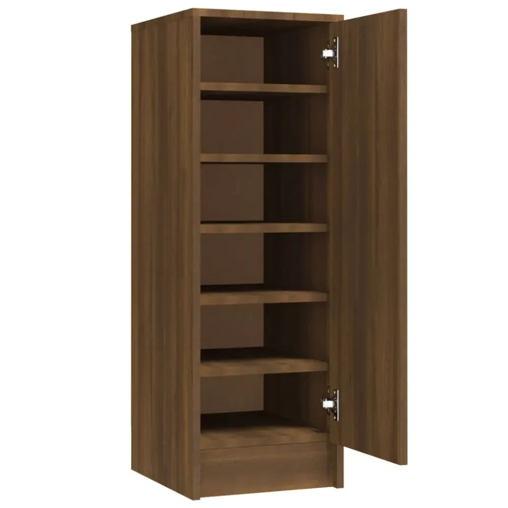 Certifié CE Meuble à chaussures 32 x 35 x 92 cm bois d'ingénierie marron 02_0043393