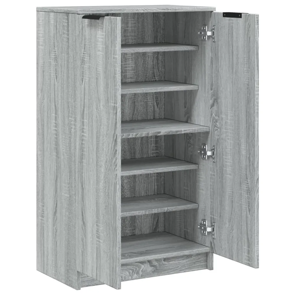 Meuble à chaussures sonoma 59 x 35 x 100 cm bois d'ingénierie gris 02_0043426